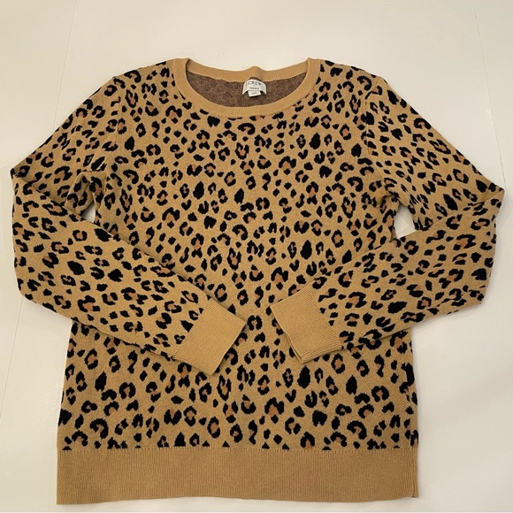 J Crew Teddie Cozy Leopard Print Sweater - Picture 1 of 6